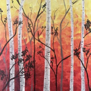 September Paint and Sip | September 9 | Autumn Birch Trees
